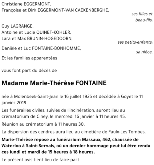 Marie-Thérèse FONTAINE