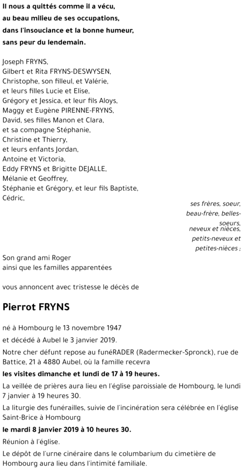 Pierrot FRYNS