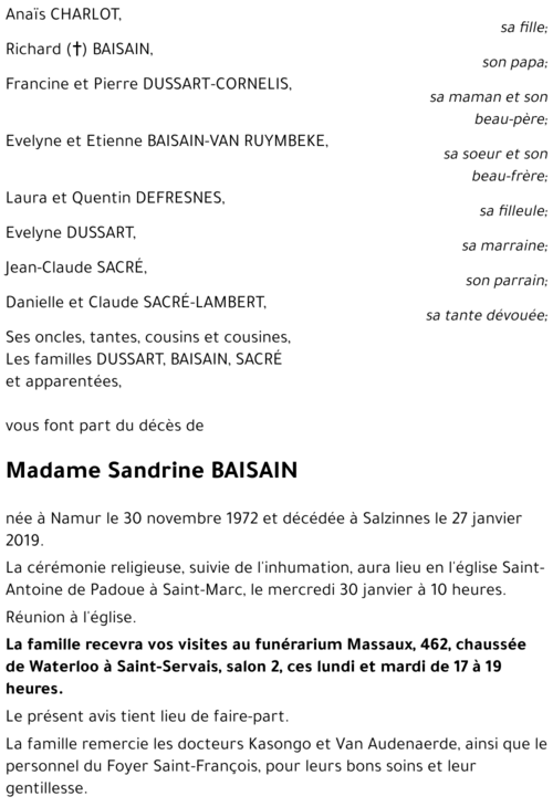 Sandrine BAISAIN