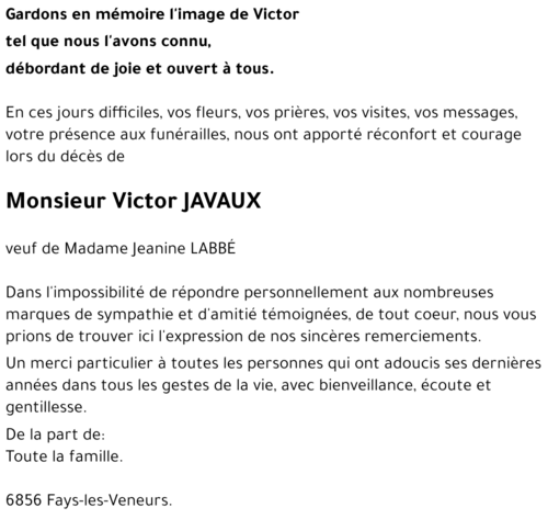 Victor JAVAUX