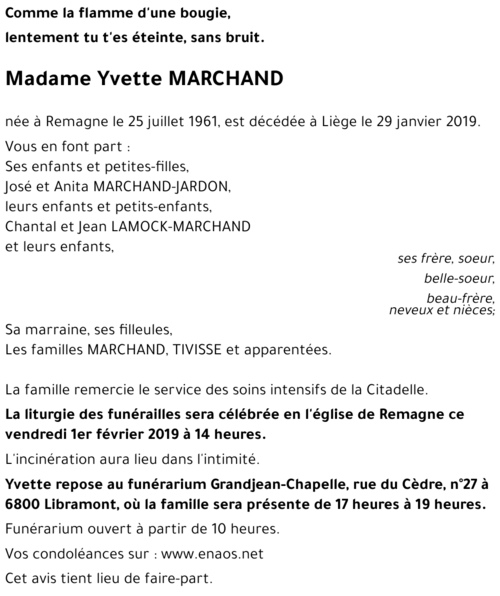 Yvette MARCHAND