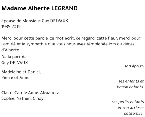 Alberte LEGRAND