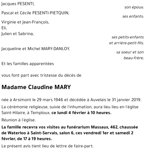 Claudine MARY
