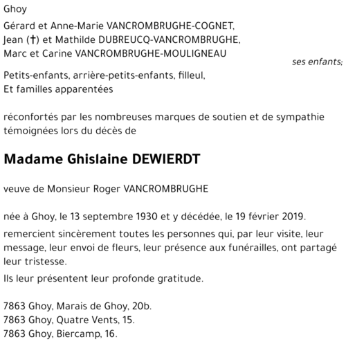 Ghislaine DEWIERDT