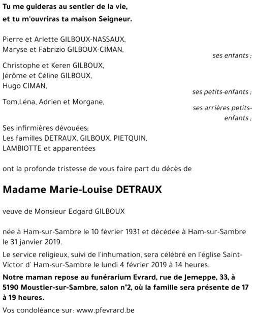 Marie-Louise DETRAUX