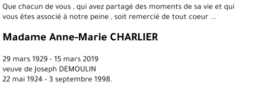 Anne-Marie CHARLIER