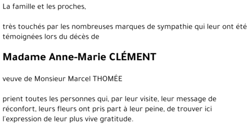 Anne-Marie CLÉMENT