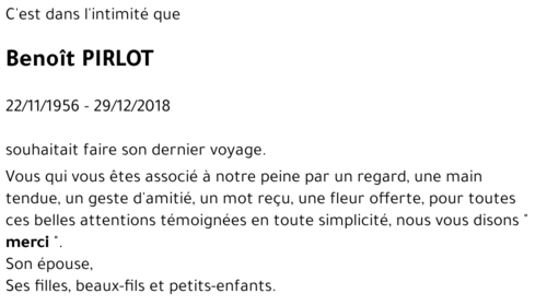 Benoît PIRLOT