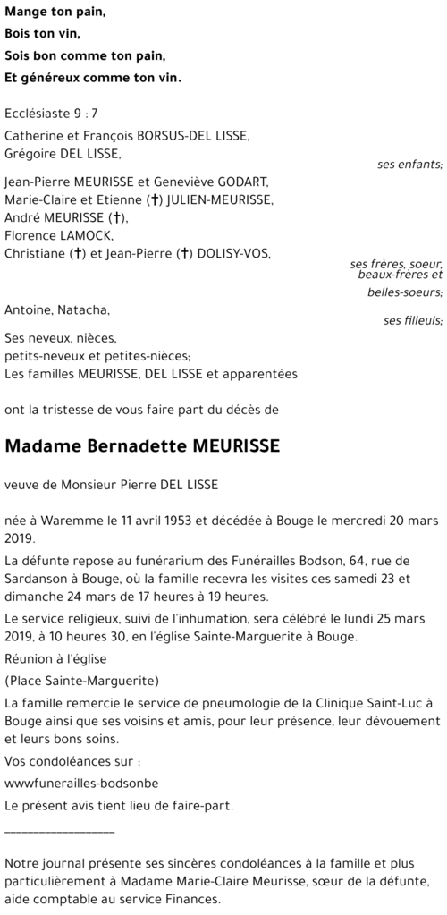 Bernadette MEURISSE