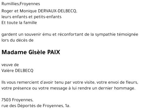 Gisèle PAIX