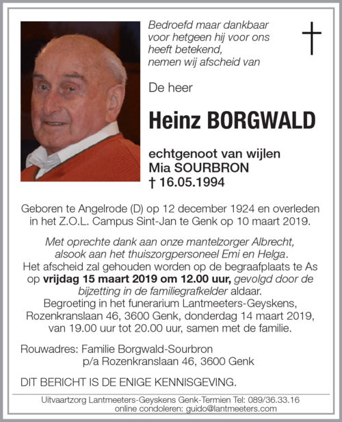 Heinz BORGWALD
