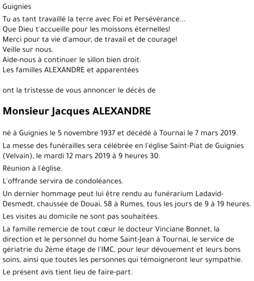 Jacques ALEXANDRE