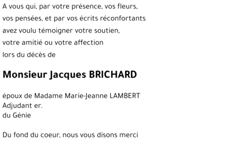 Jacques BRICHARD