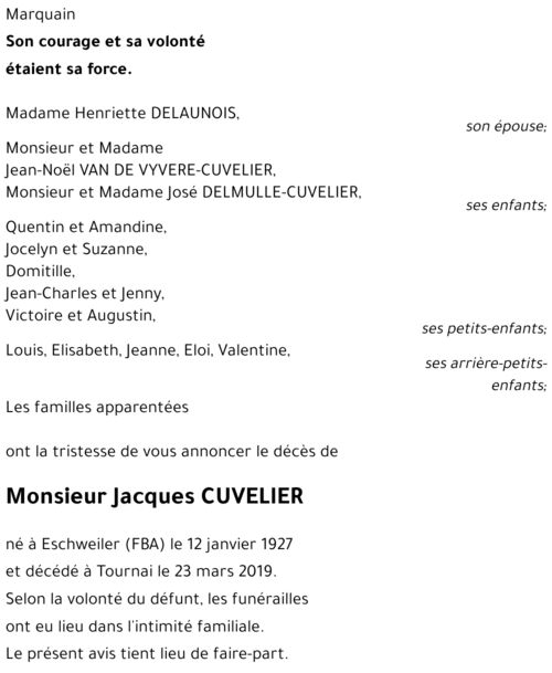 Jacques CUVELIER