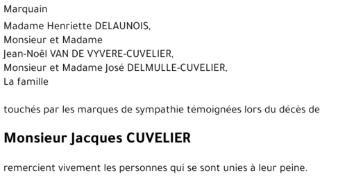 Jacques CUVELIER
