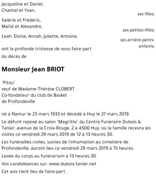 Jean BRIOT