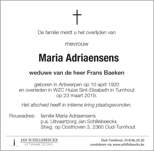 Maria Adriaensens