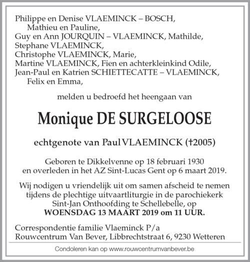 Monique De Surgeloose
