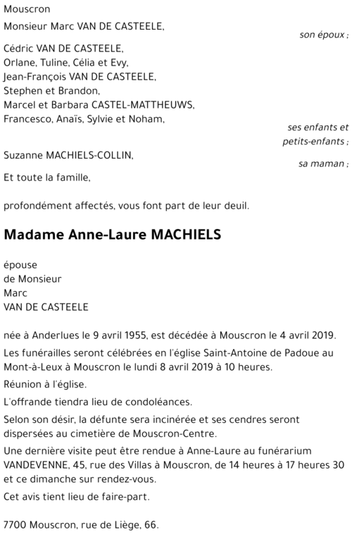 Anne-Laure MACHIELS