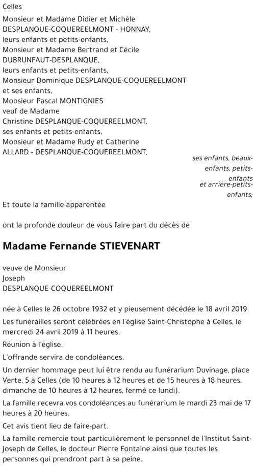 Fernande STIEVENART