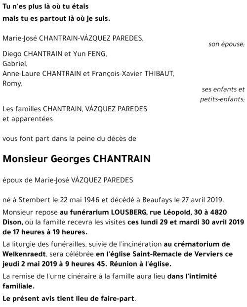 Georges CHANTRAIN