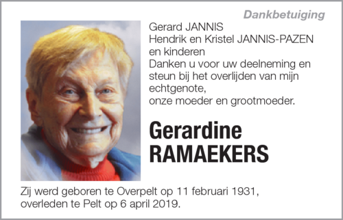 Gerardine RAMAEKERS