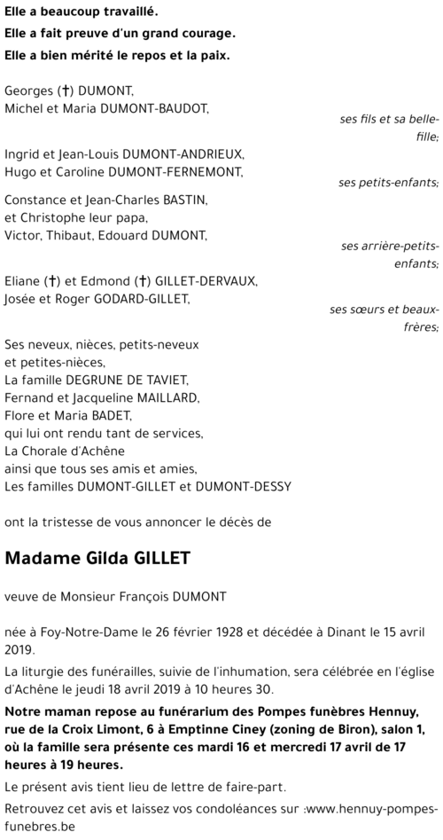 Gilda GILLET