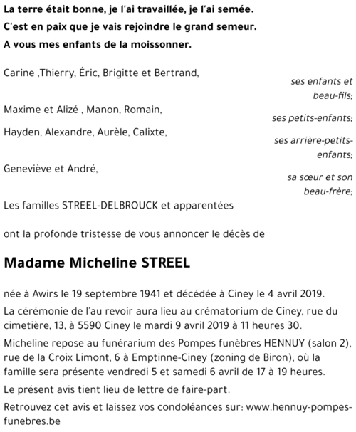 Micheline STREEL