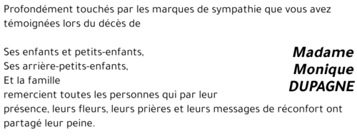 Monique DUPAGNE
