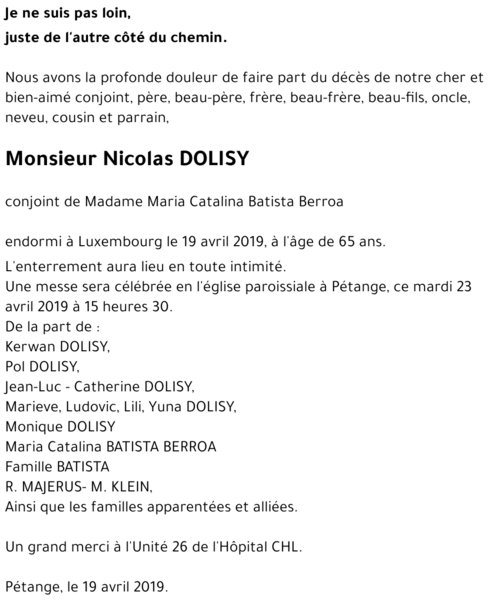 Nicolas DOLISY