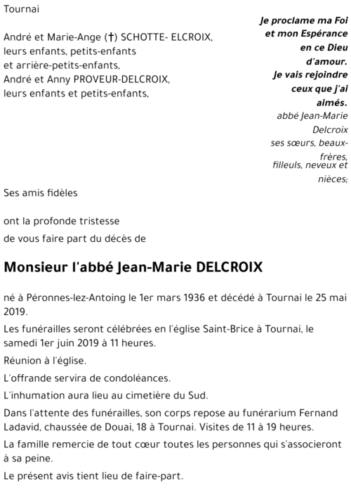 abbé Jean-Marie DELCROIX