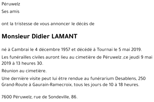 Didier LAMANT