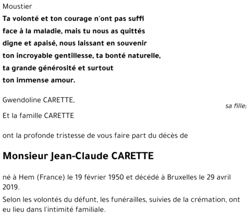 Jean-Claude CARETTE