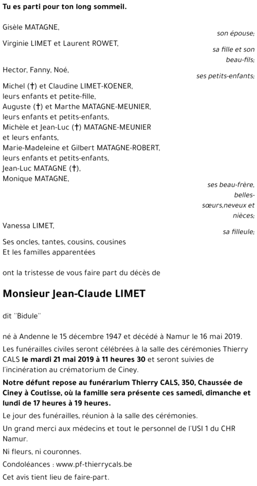 Jean-Claude LIMET