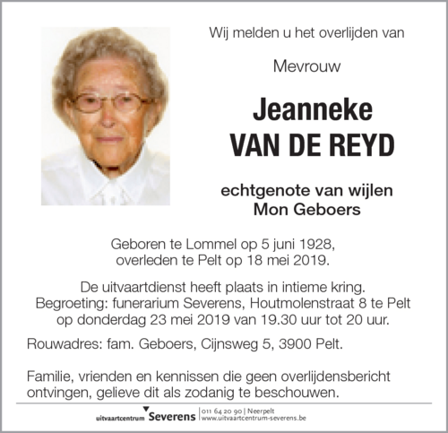 Jeanneke Van de Reyd