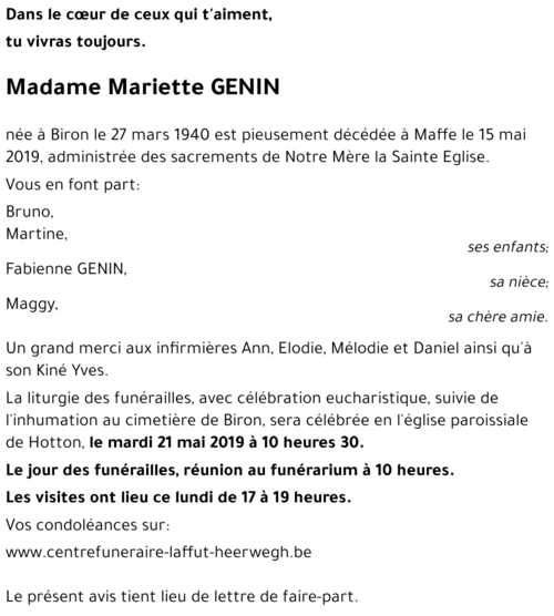 Mariette GENIN