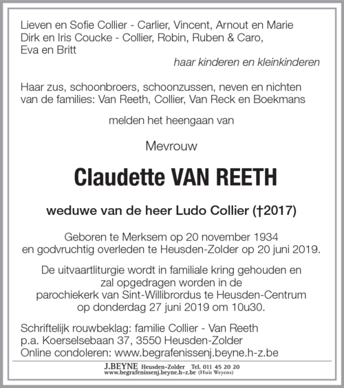 Claudette Van Reeth