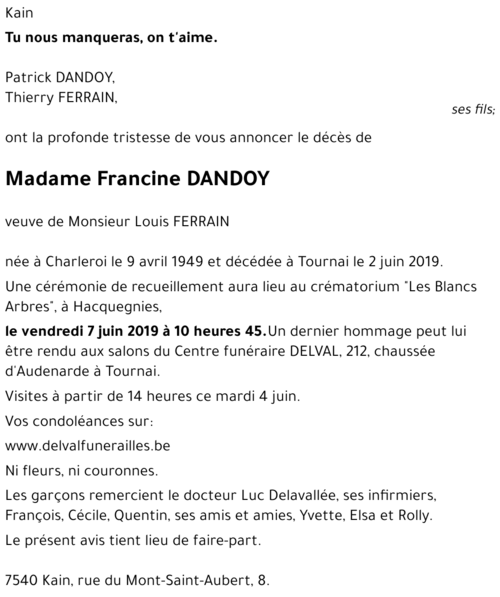 Francine DANDOY