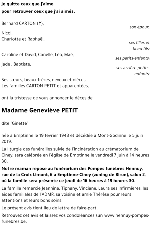 Geneviève PETIT