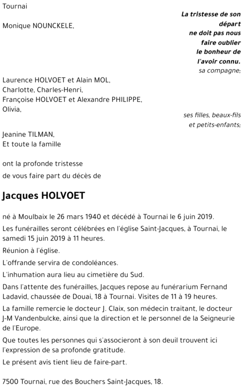 Jacques HOLVOET