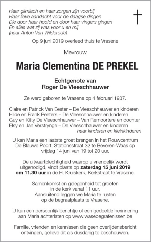 Maria De Prekel