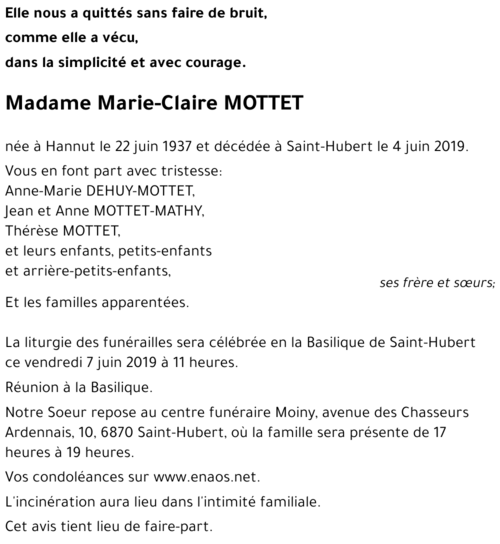 Marie-Claire MOTTET