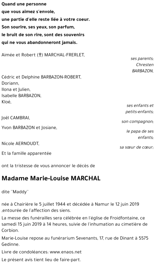 Marie-Louise MARCHAL