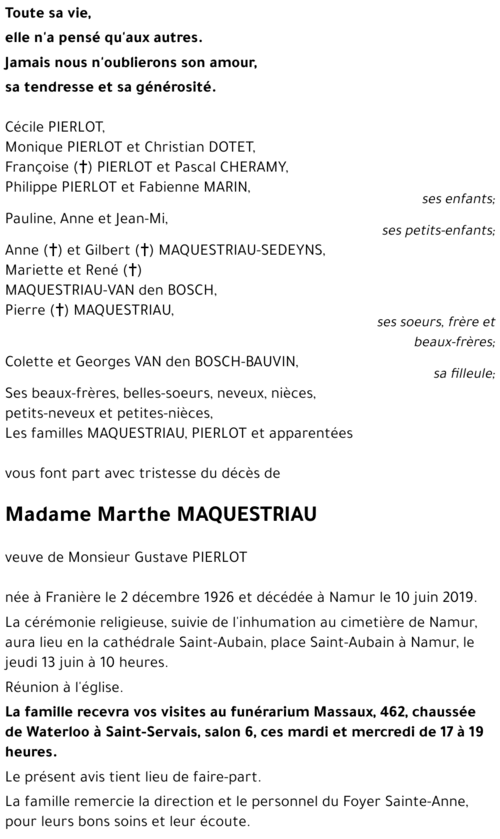 Marthe MAQUESTRIAU