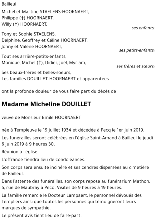 Micheline DOUILLET