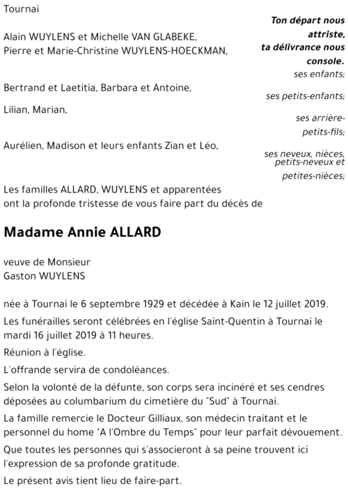 Anne-Marie ALLARD