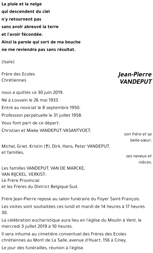 Jean-Pierre VANDEPUT