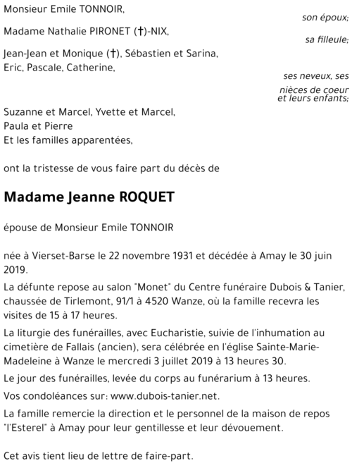 Jeanne ROQUET