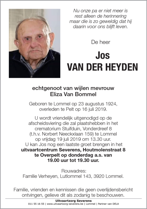 Jos Van der Heyden