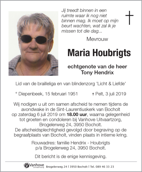 Maria Houbrigts